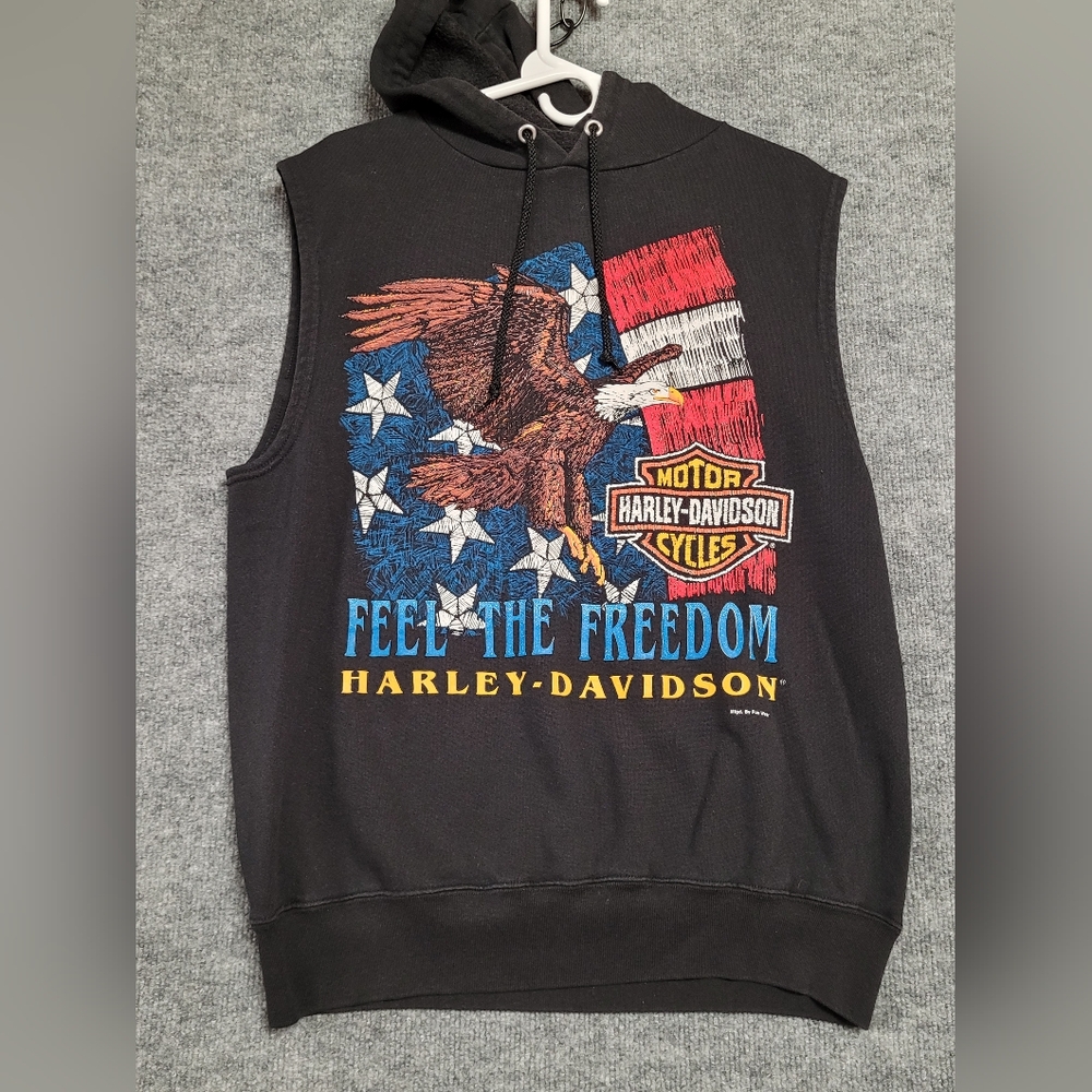 Harley-Davidson Black Sleeveless Hoodie